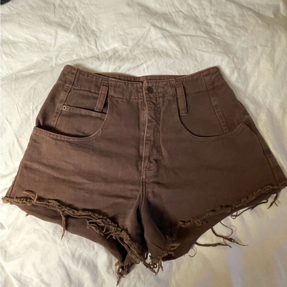 Brown Lei Jean Shorts